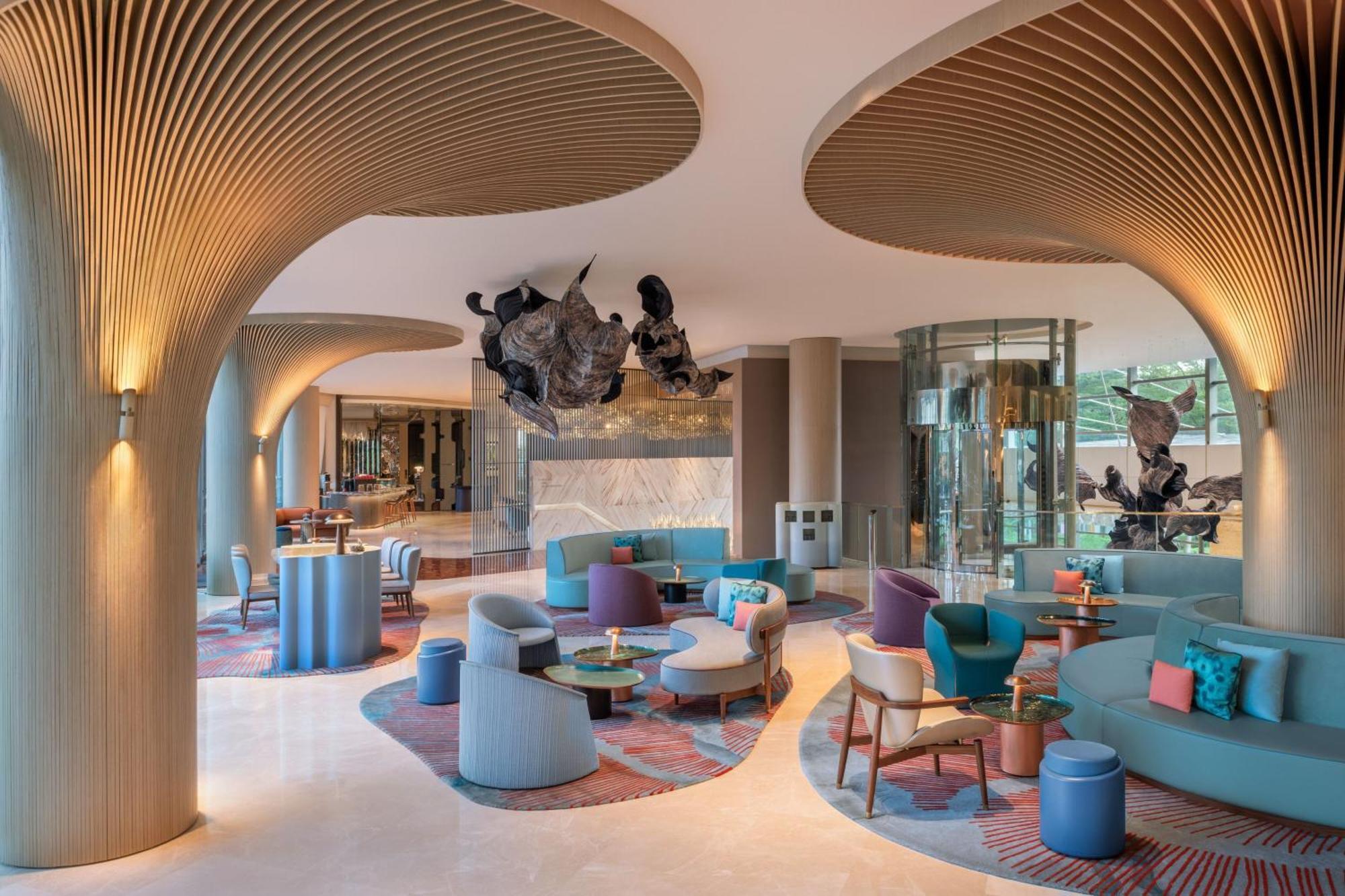 W Singapore - Sentosa Cove מראה חיצוני תמונה The lobby of the hotel